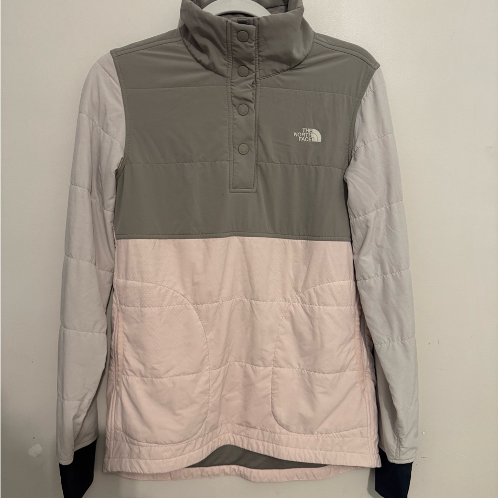 The North Face light pink and Gray pullover